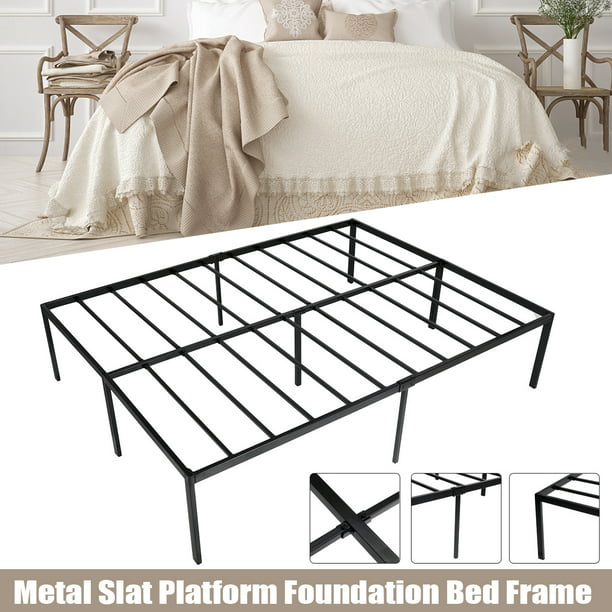 Easy Assemble/Non California King Platform Bed Frame 16 Inch Heavy Duty Strong Steel Mattress Foundation Slip/Squeaky Free//No Box Spring Needed/Cal King Solid Sturdy Noise Free Bed Base 